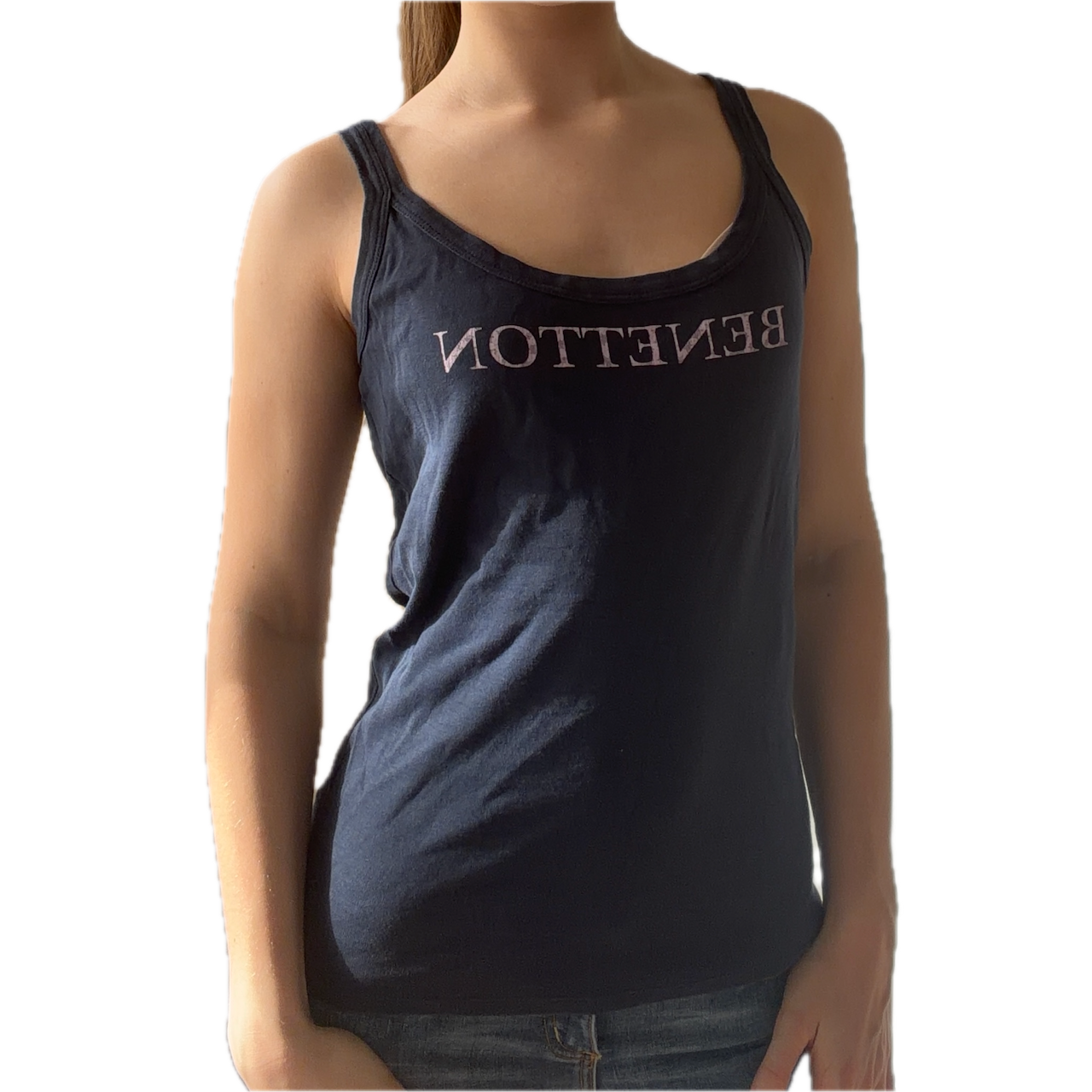 Top Benetton Marineblau - S