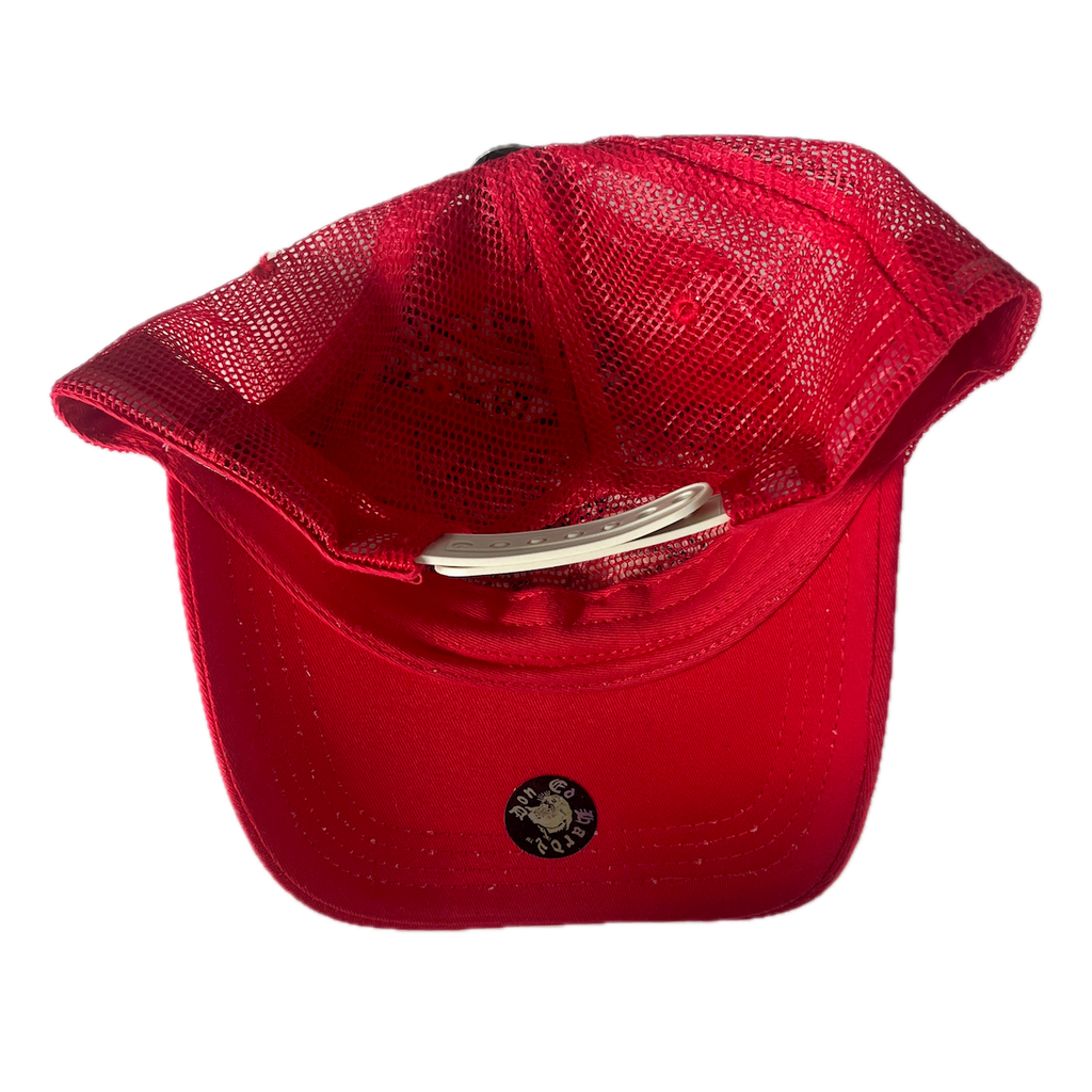 Ed Hardy Cap Rot Totenkopf und Flagge Glitzer