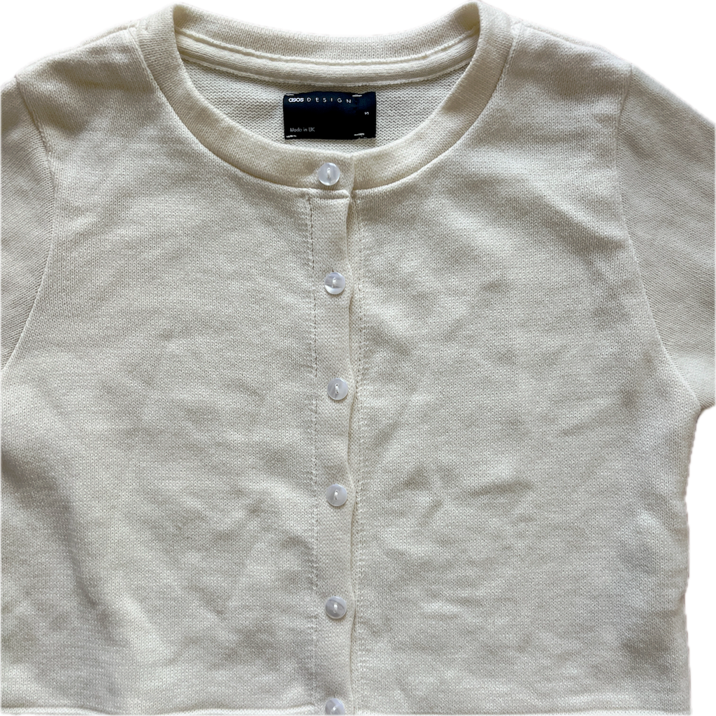 Strickjacke/Cardigan Buttergelb - S