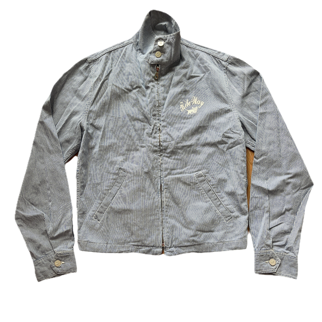 Gestreifte Jacke weiss/blau - S