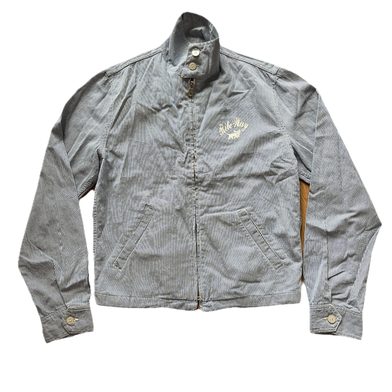 Gestreifte Jacke weiss/blau - S