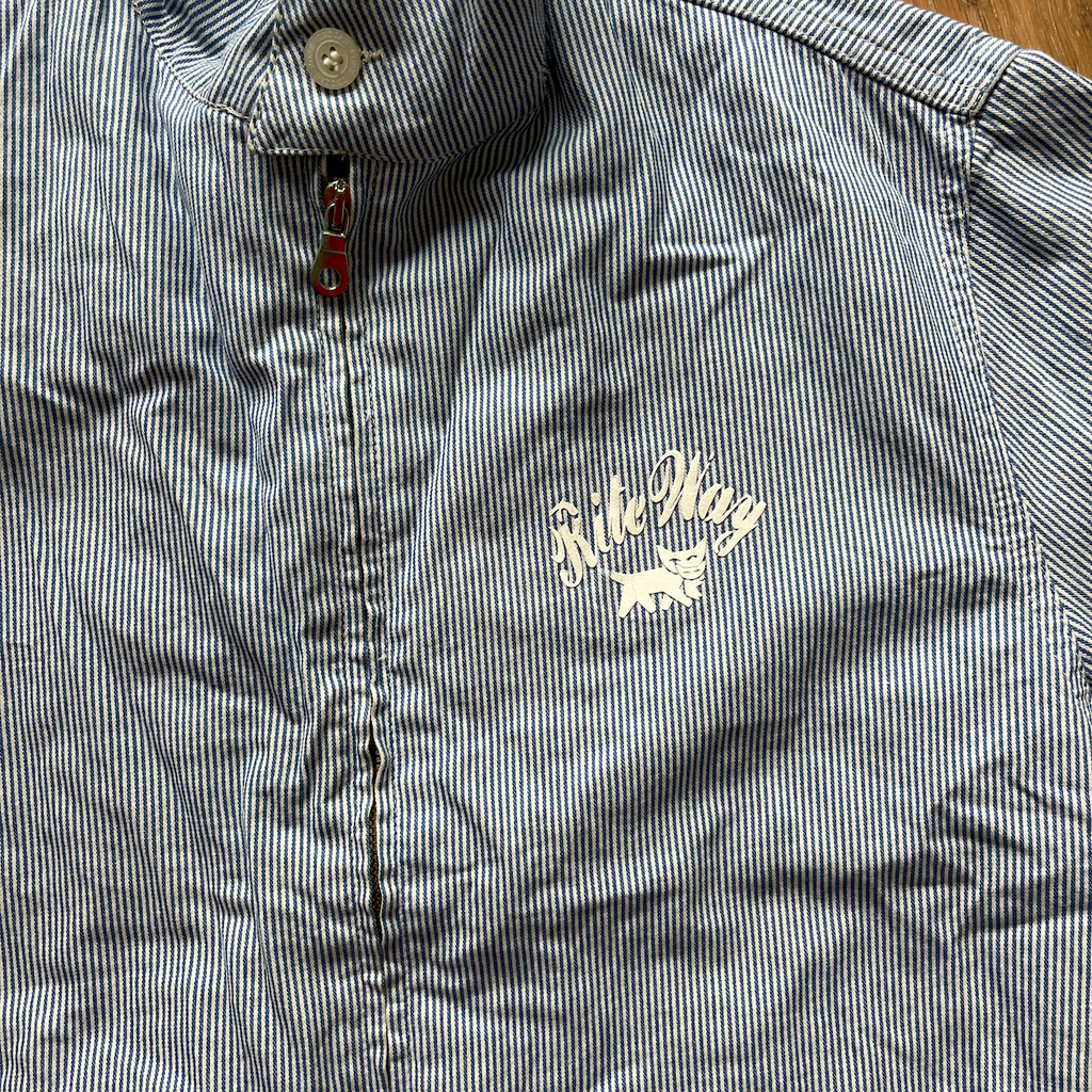 Gestreifte Jacke weiss/blau - S