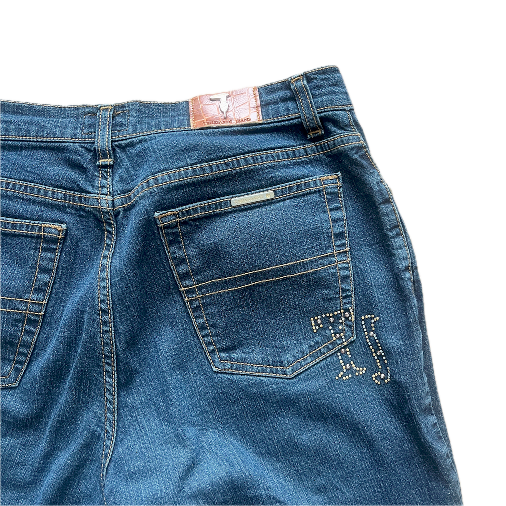 Trussardi Jeans Schlaghose Glitzer - S