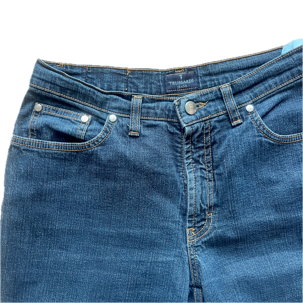 Trussardi Jeans Schlaghose Glitzer - S