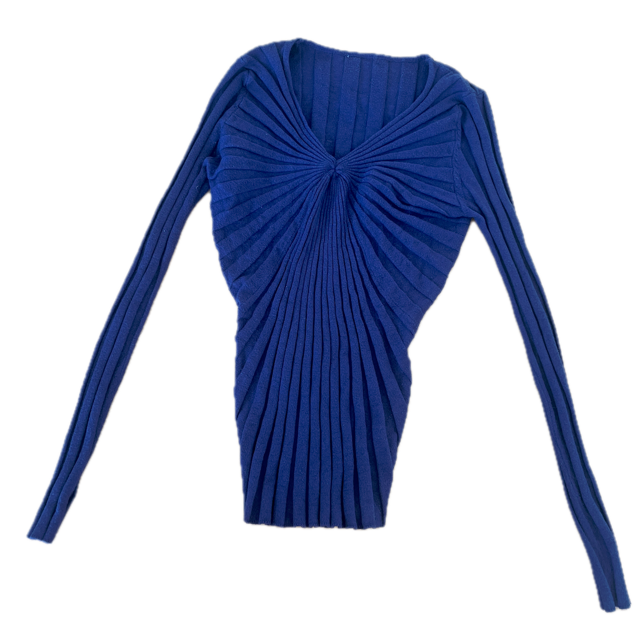 Langarmshirt Blau enganliegend - XS/S