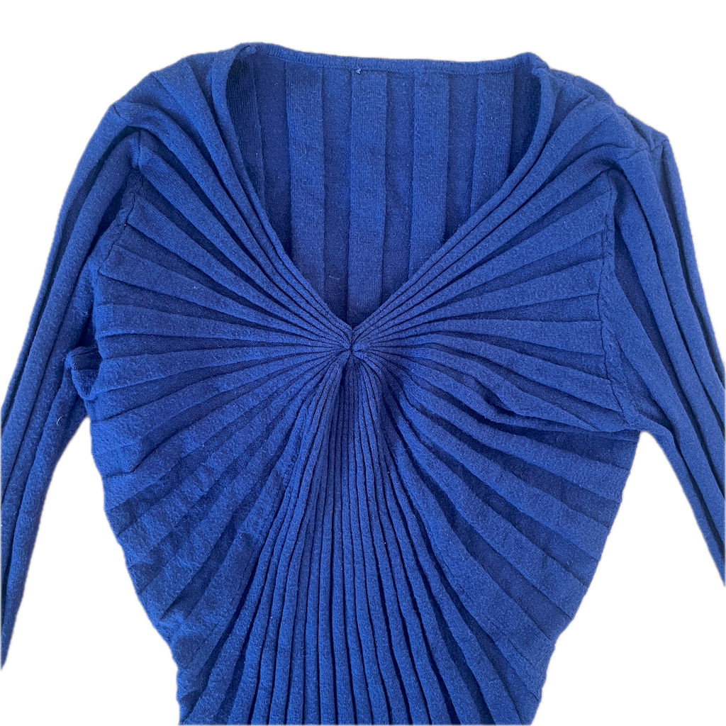 Langarmshirt Blau enganliegend - XS/S