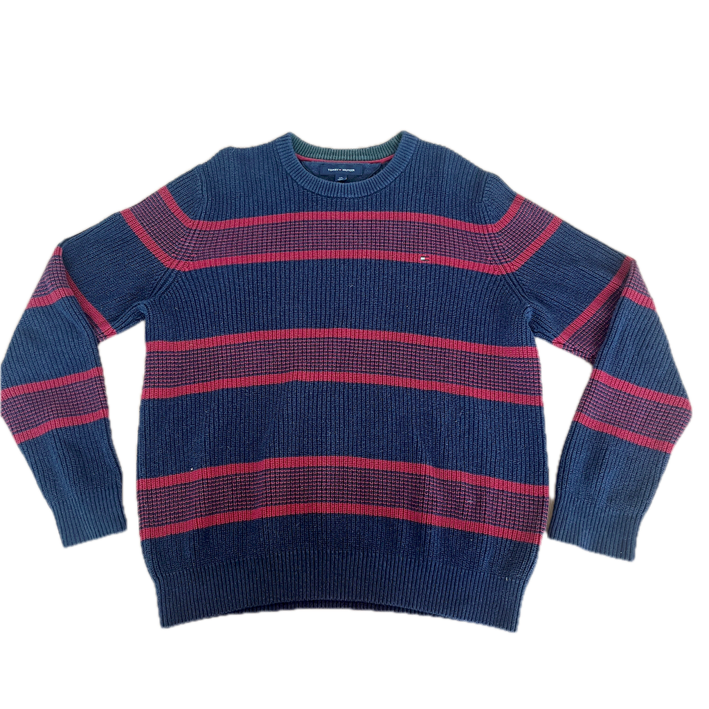 Tommy Hilfiger Pullover gestreift Blau Rot - L