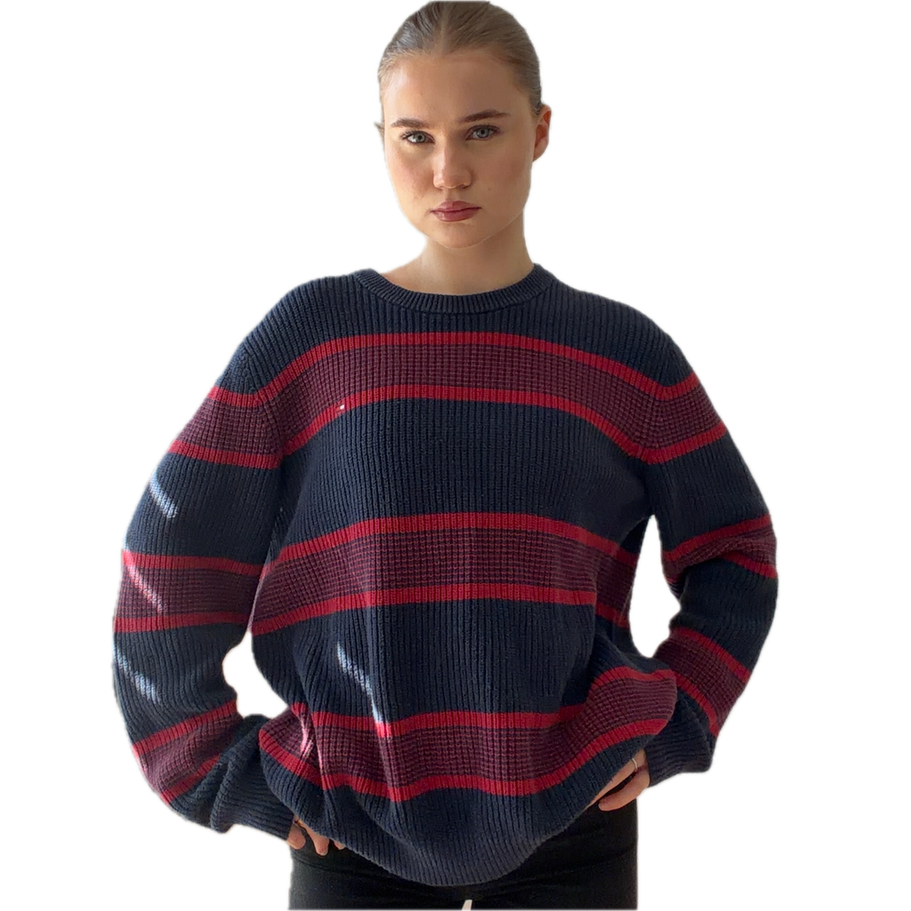 Tommy Hilfiger Pullover gestreift Blau Rot - L