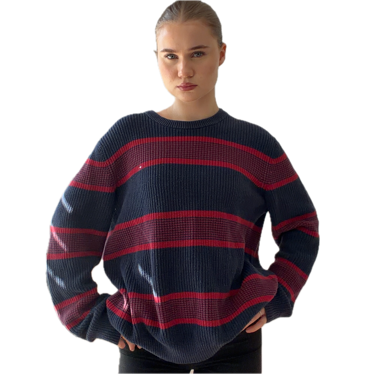 Tommy Hilfiger Pullover gestreift Blau Rot - L