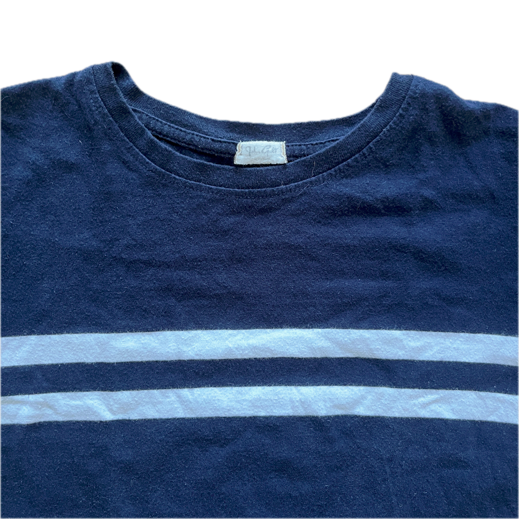 Top Blau mit Streifen - S