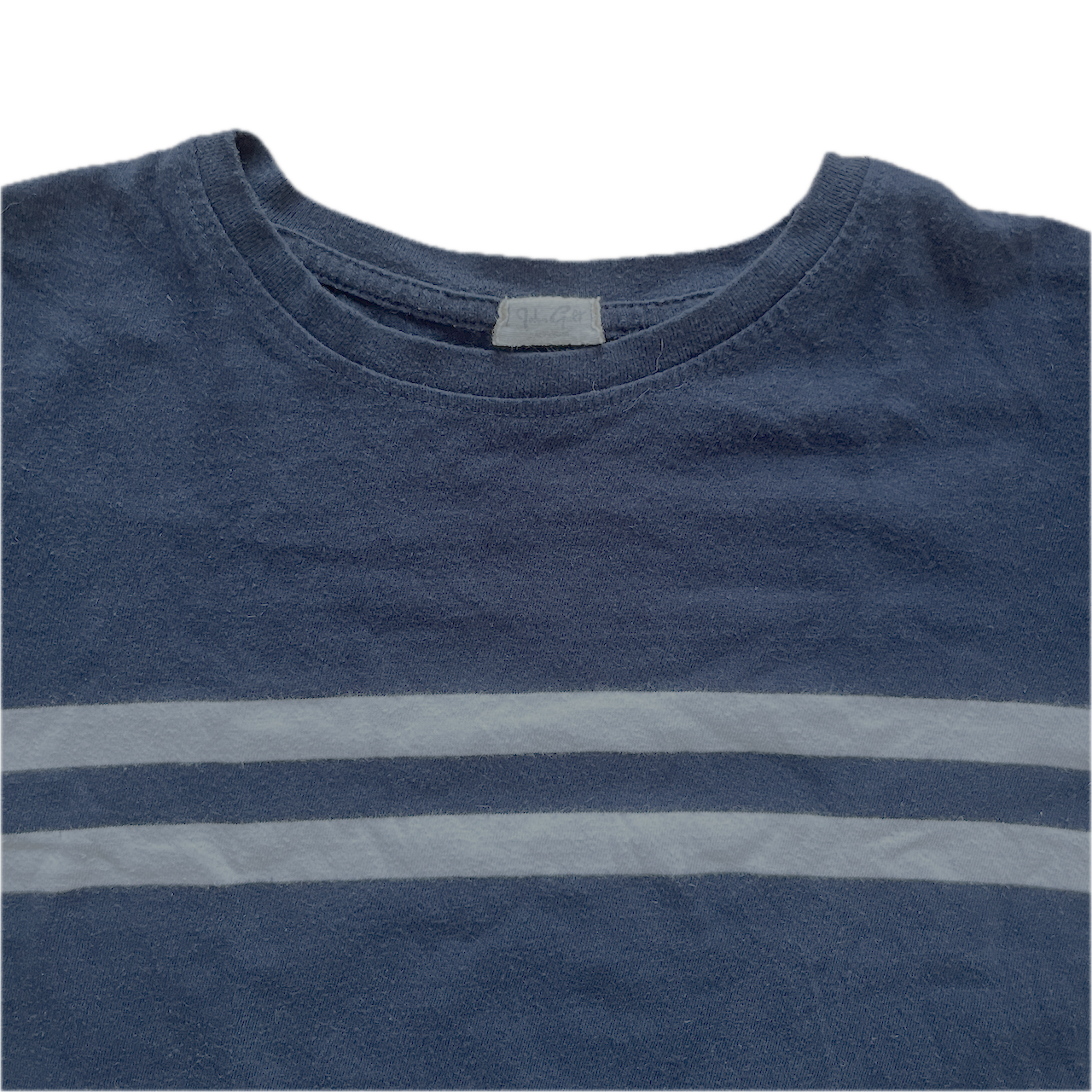 Top Blau mit Streifen - S