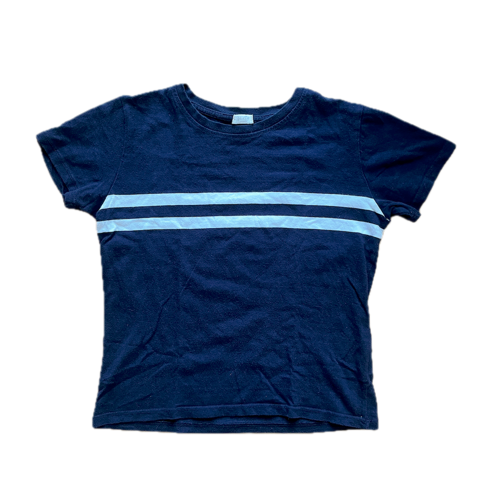 Top Blau mit Streifen - S