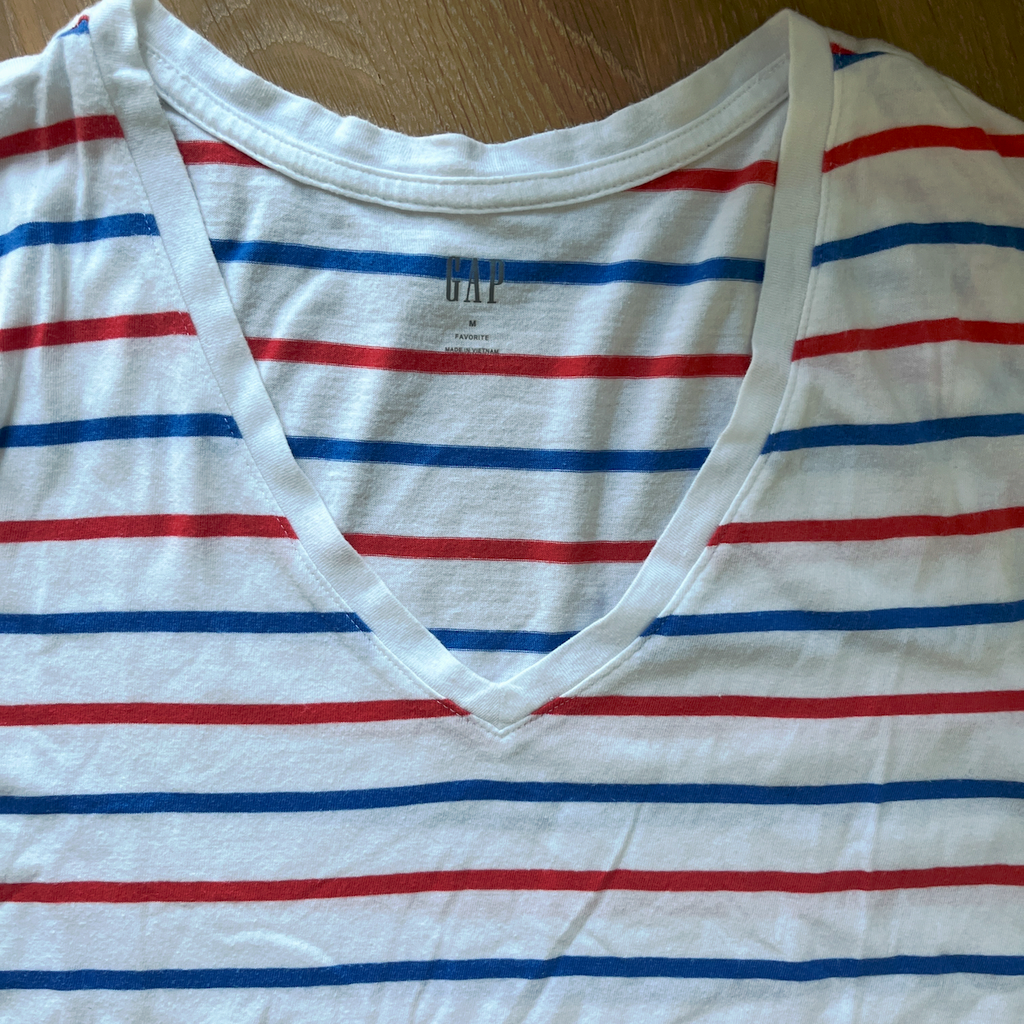 T-Shirt gestreift Rot-Blau Gap - M