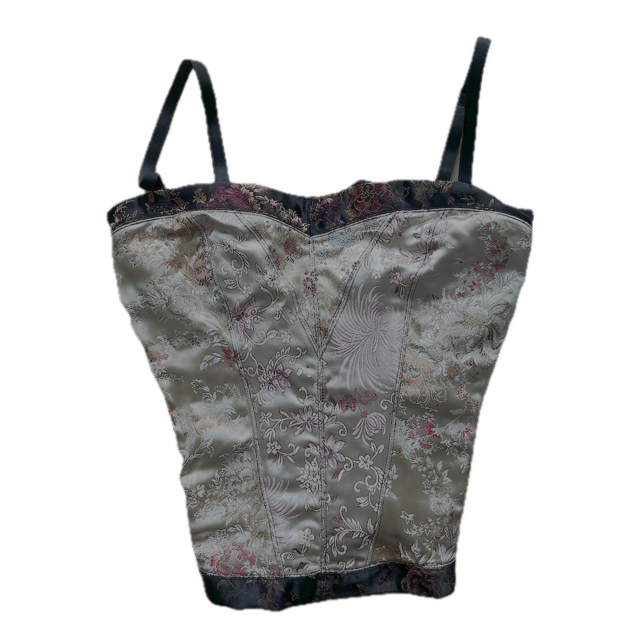 Elegantes Korsett mit goldenen, floralen Verzierungen - XS