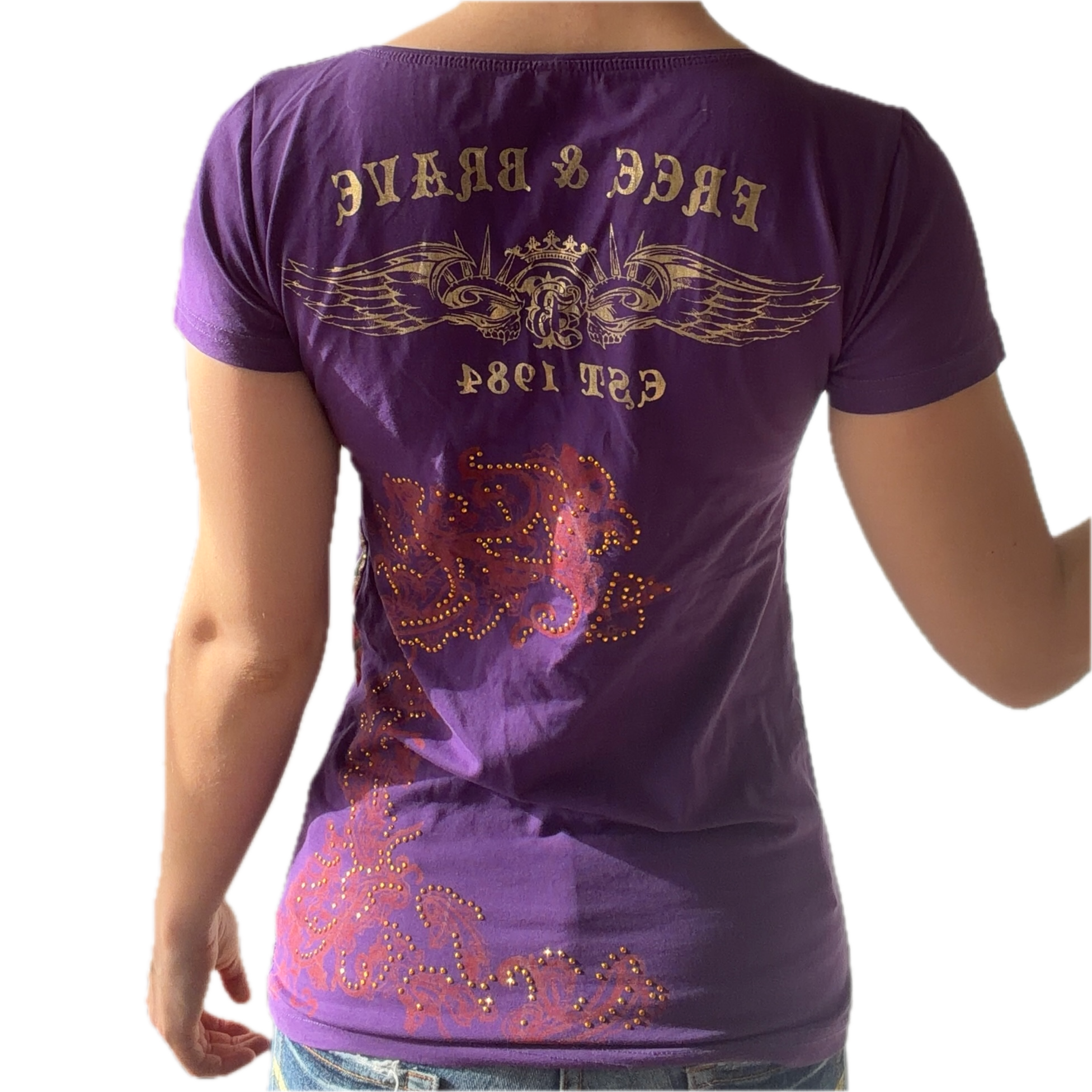 Top mit Muster Backprint- S/XS