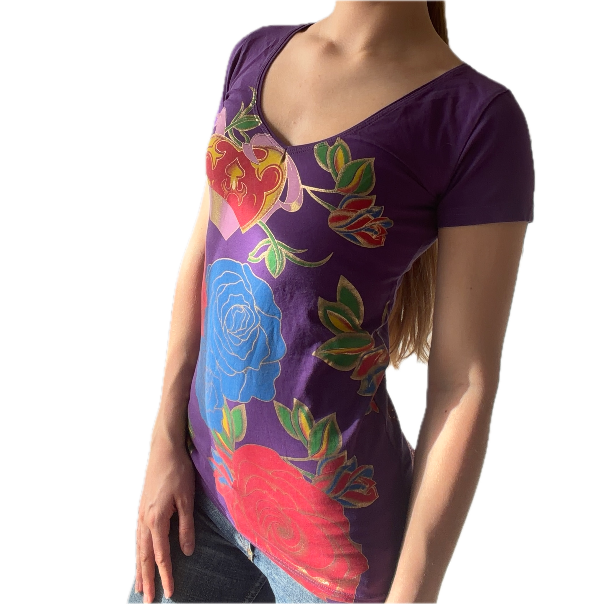 Top mit Muster Backprint- S/XS