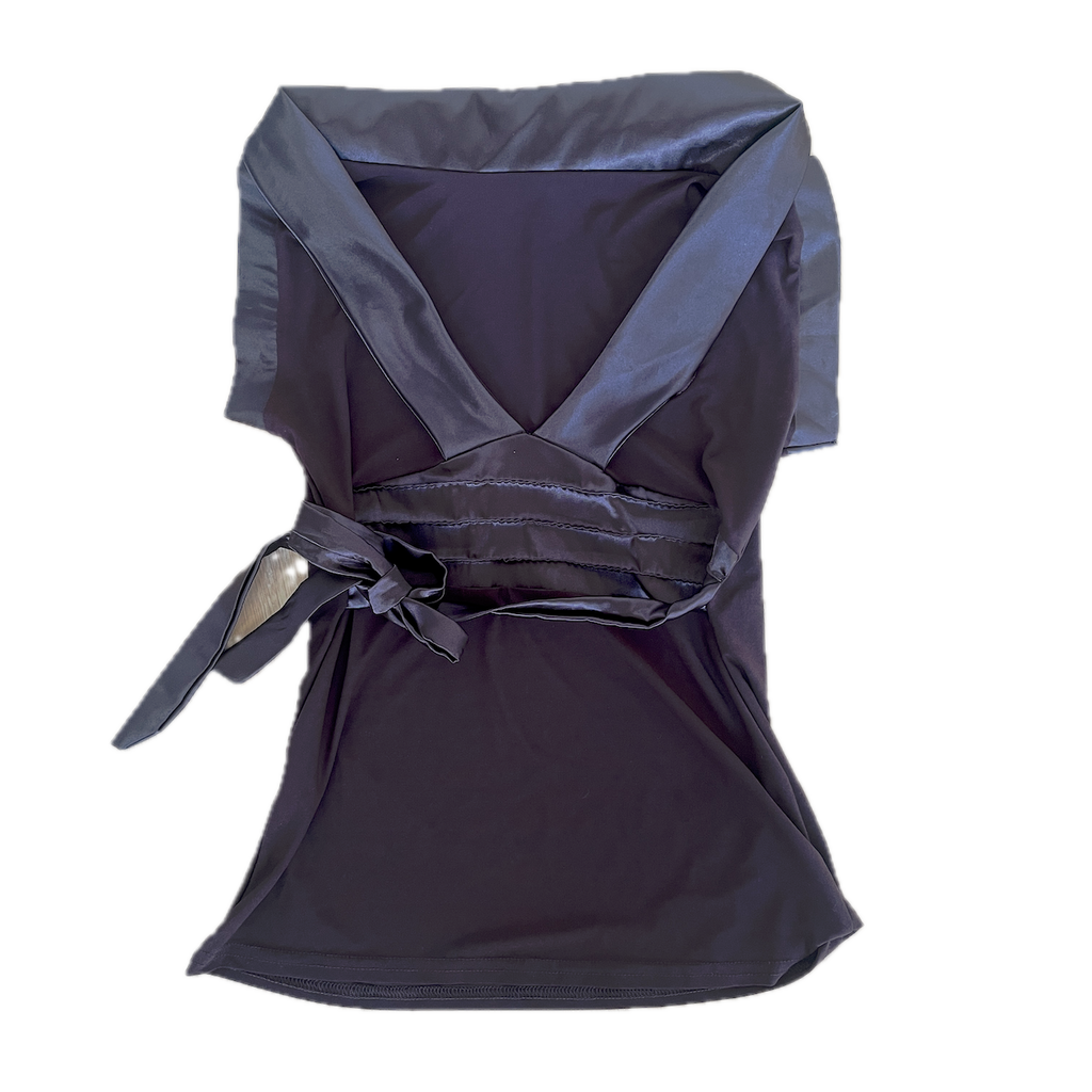 Braunes Top zum Schnüren - S