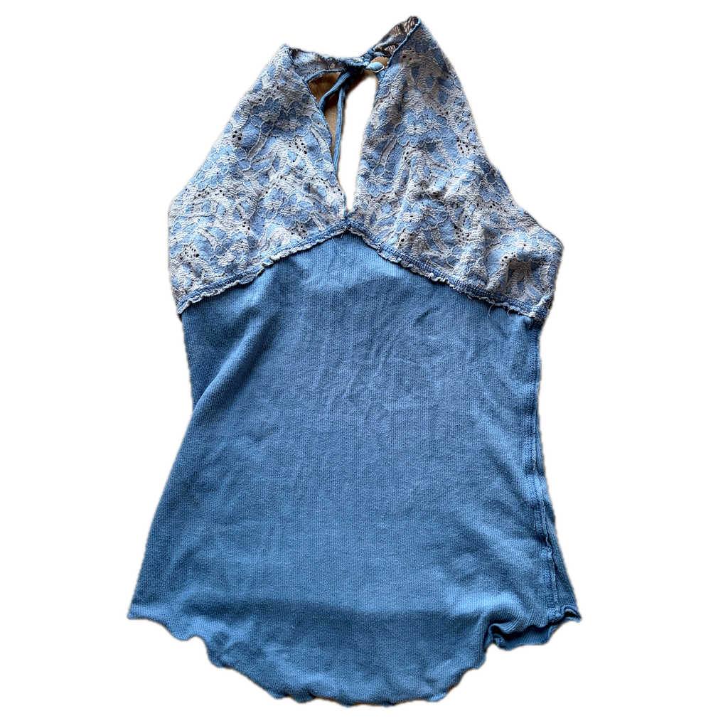 Neckholder Top Blau/Lila - XS/S
