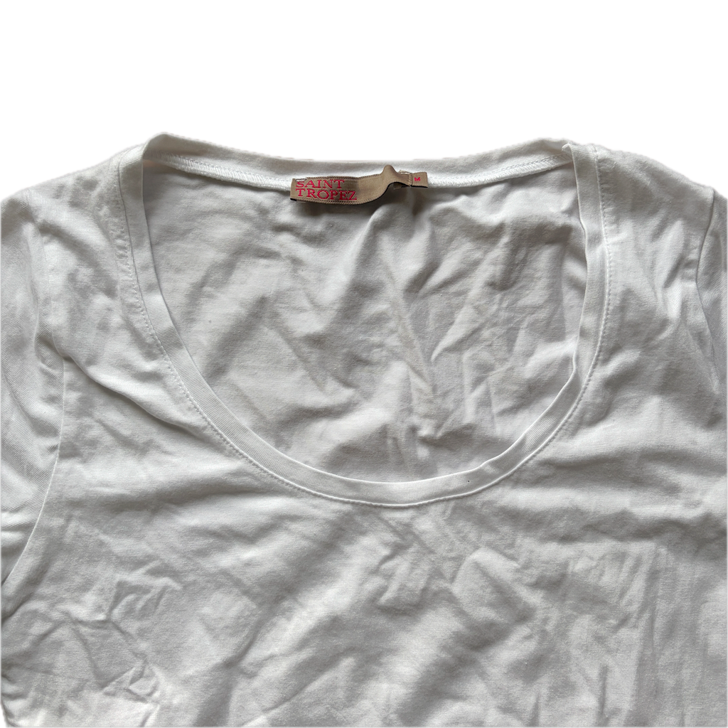 Langes T-Shirt Weiss - M