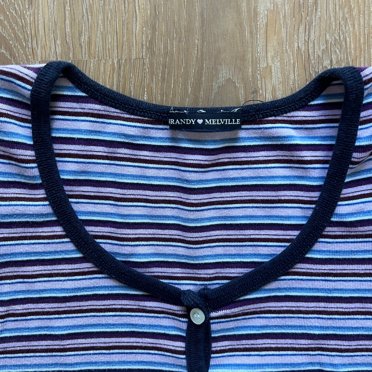 Brandy Melville Top gestreift Lila-Blau - S