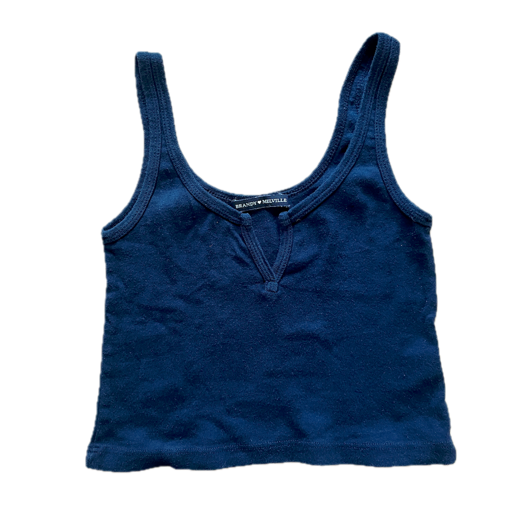 Brandy Melville Bauchfrei Marineblau - XS