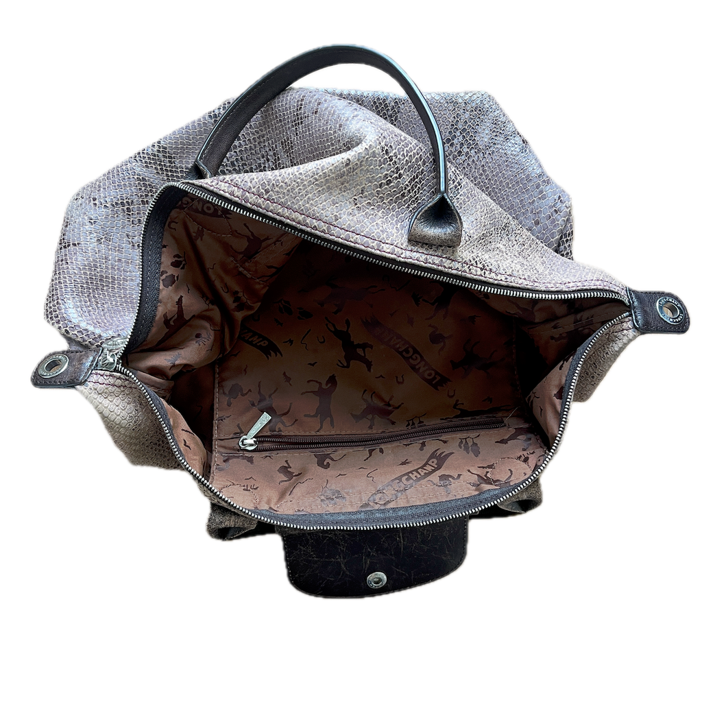 Longchamp Modèle Déposé Tasche Schlangenmuster - M