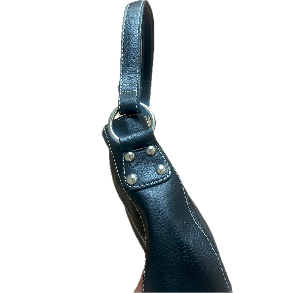 Tasche Lederoptik schwarz-weiss