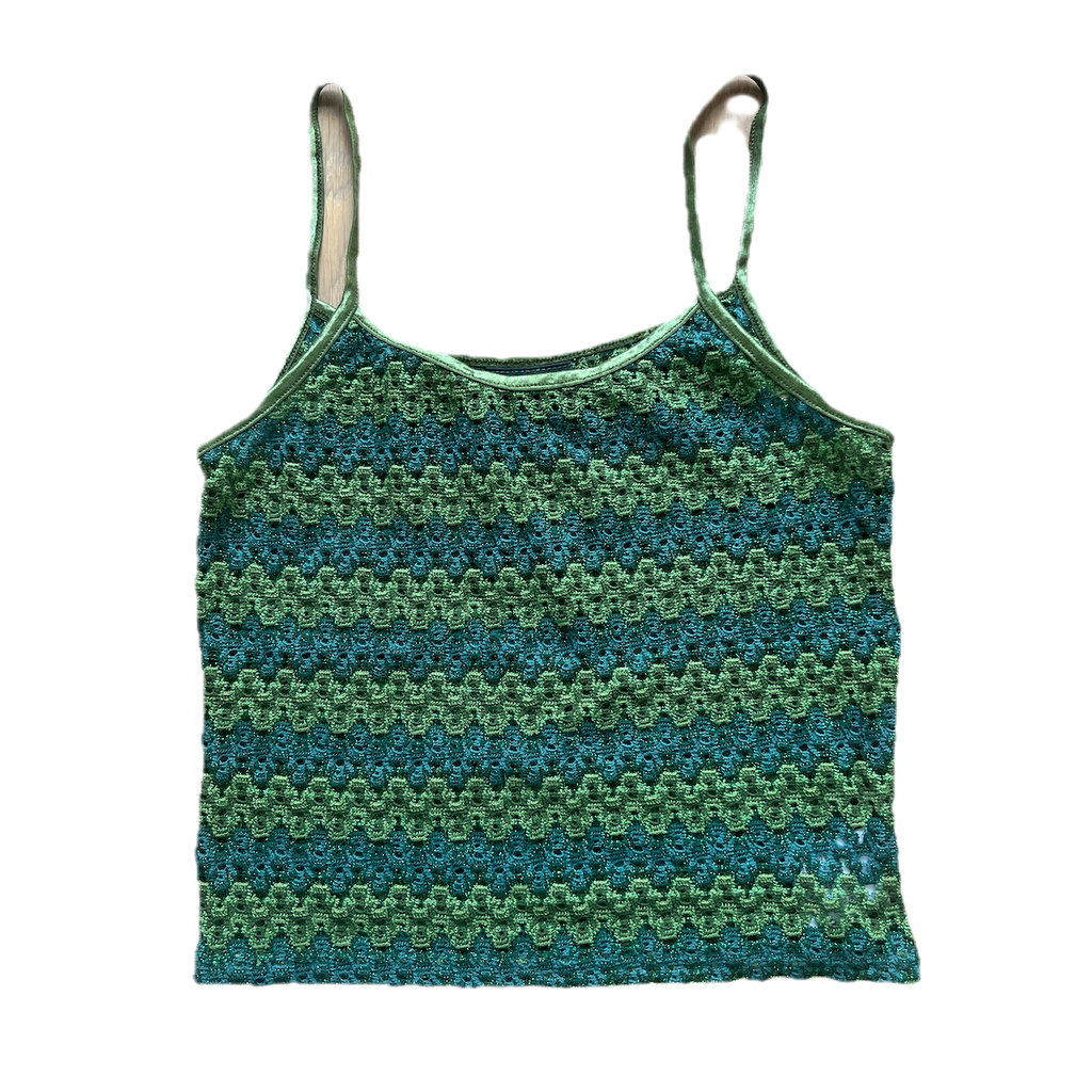 Top Grün-durchsichtig Muster - M/S