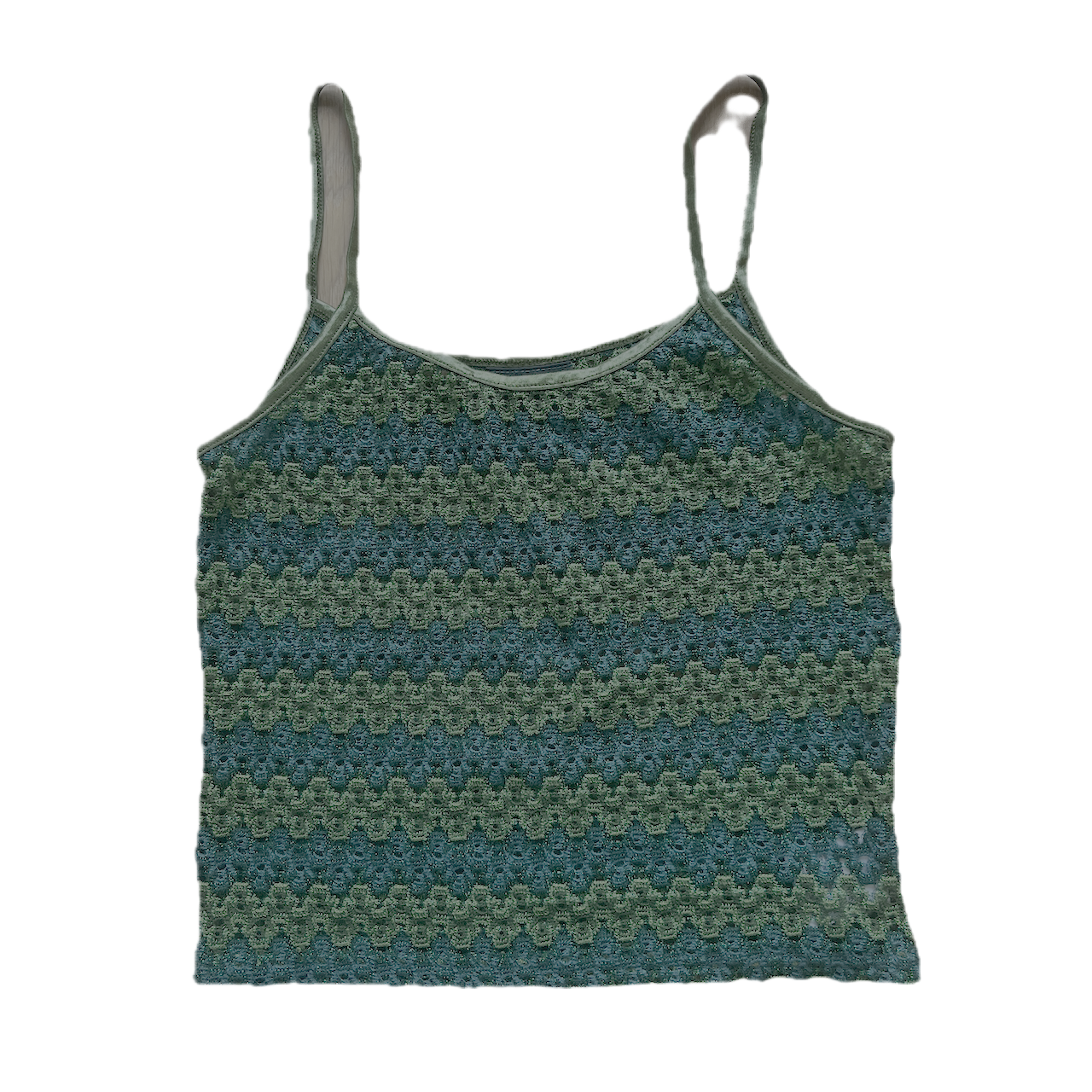 Top Grün-durchsichtig Muster - M/S