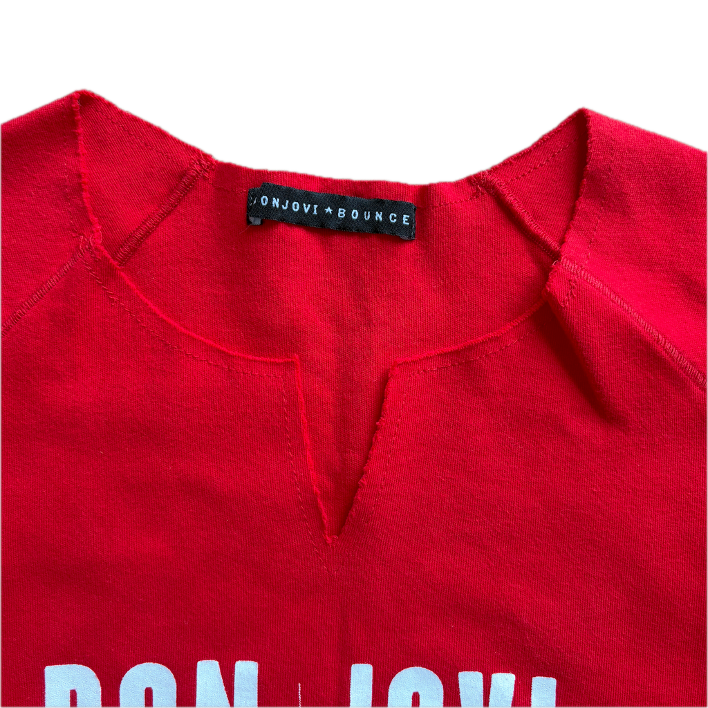 Bon Jovi World Tour 2001 Top mit Print rot - XS/S