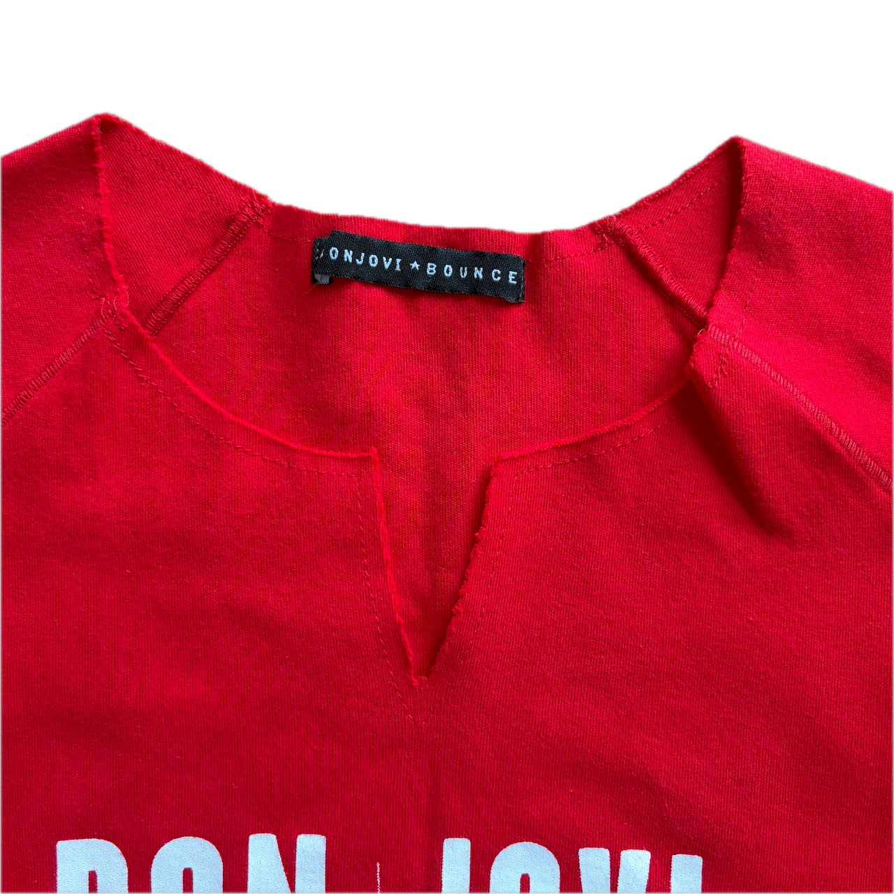 Bon Jovi World Tour 2001 Top mit Print rot - XS/S